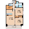 名古屋市営地下鉄桜通線 丸の内駅 14階建 築9年の間取図