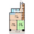 名古屋市営地下鉄名城線 矢場町駅 15階建 築47年の間取図