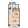 名古屋市営地下鉄鶴舞線 鶴舞駅 15階建 築4年の間取図