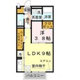 レセンテ出町　A棟の間取図