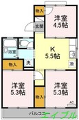 福富パレス　Ｂ棟の間取図