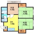 シーサイドコーポの間取図