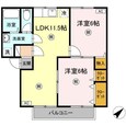 ラルカンシェル　B棟の間取図