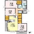 D-room紗都の間取図