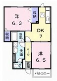 サンパティーク　Ｂの間取図