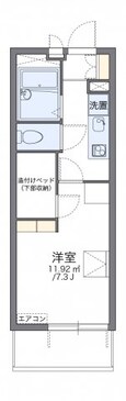 レオパレスエトワール　栗林の間取図
