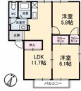 グレースフジ B棟の間取図