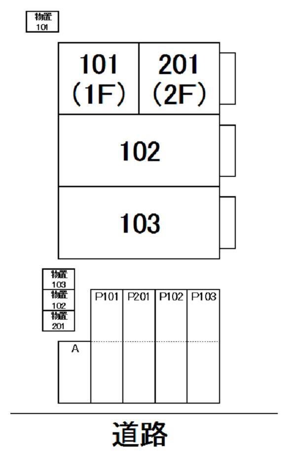物件外観写真2　(駐車場配置図)