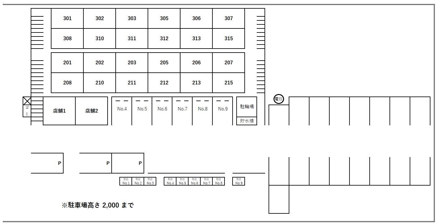 物件外観写真2　(駐車場配置図)