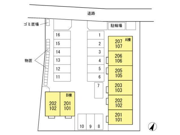 駐輪場(駐車場配置図)