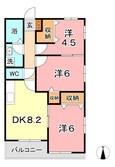 山陽本線（中国） 新倉敷駅 2階建 築23年の間取図