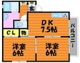 山陽本線（中国） 新倉敷駅 2階建 築23年の間取図