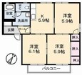 瀬戸大橋線 茶屋町駅 2階建 築26年の間取図