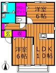 伯備線 総社駅 2階建 築19年の間取図
