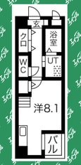 名古屋市営地下鉄名城線 東別院駅 6階建 築20年の間取図
