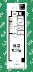 名古屋市営地下鉄鶴舞線 大須観音駅 12階建 築25年の間取図