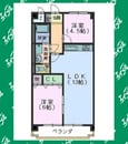 名古屋市営地下鉄鶴舞線 平針駅 7階建 築38年の間取図