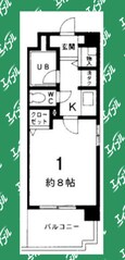 名古屋市営地下鉄名城線 金山駅 7階建 築33年の間取図