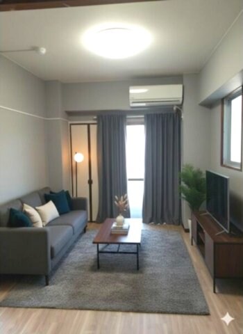 物件内観写真3　(家具・アクセントラグ等はイメージとなります)