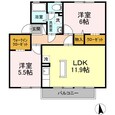 ラポール日吉台Bの間取図