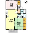鹿児島市電１系統 上塩屋駅 2階建 築27年の間取図
