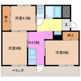 ヴィラナリー津　B棟の間取図