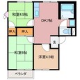 ベルヴィル大世古Ｂの間取図