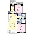 名古屋市営地下鉄鶴舞線 赤池駅 3階建 築14年の間取図