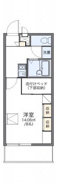 レオパレスＣａｒｔｉｅｒ勅使Ｋの間取図