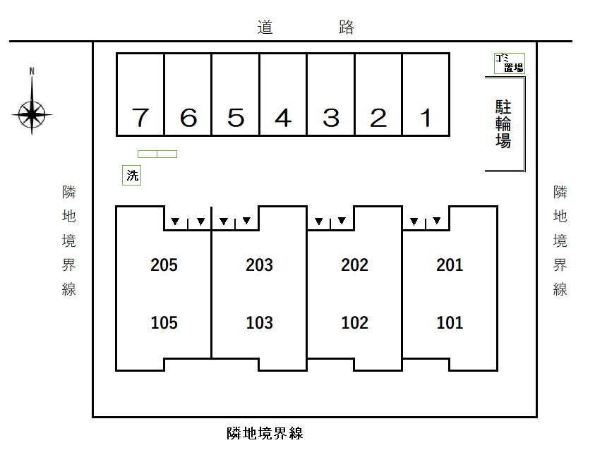 物件外観写真2　(駐車場完備です)