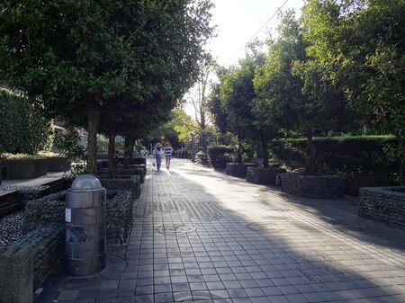用賀駅北口から砧公園、世田谷美術館まで続いている遊歩道です。