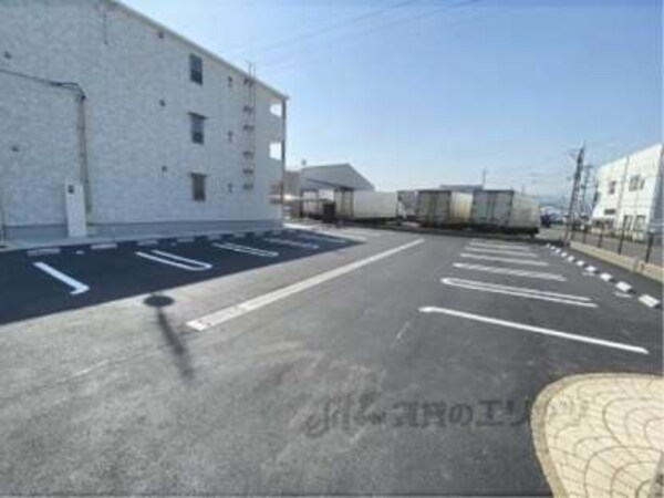 駐車場(建築中。)