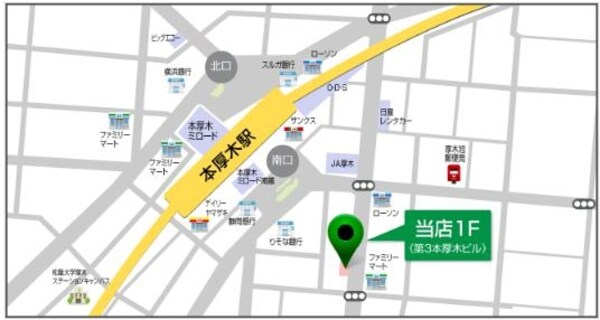 地図(タウンハウジング神奈川本厚木店)