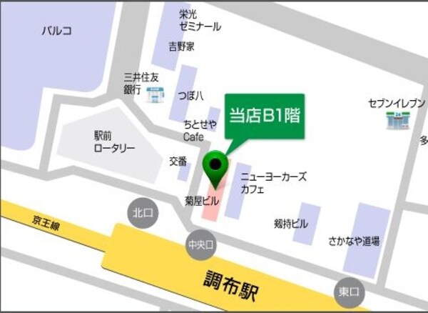 地図(★当店は駅から徒歩１分にございます★)
