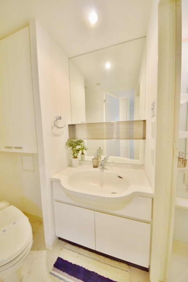 洗面(★大きな鏡の洗面台です★)