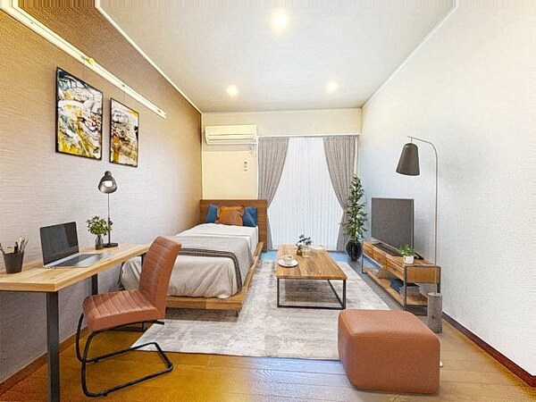 リビング・居室(★広々、7帖のフローリングで明るいお部屋です★)
