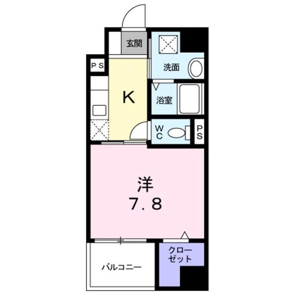 間取図(平面図)(★ゆったり１K、充実設備★)
