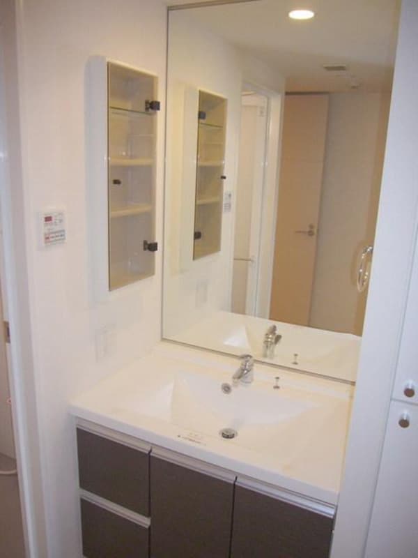 洗面(大型鏡面の独立洗面化粧台)