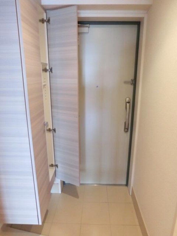 玄関(シューズＢＯＸ完備の明るい玄関)