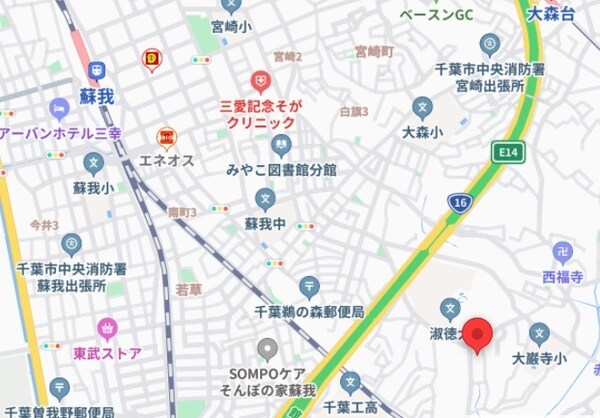 地図(現地待ち合わせ歓迎♪お問合せはタウンハウジング蘇我店まで！)