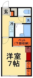 レオパレスフローラＭＫの間取図