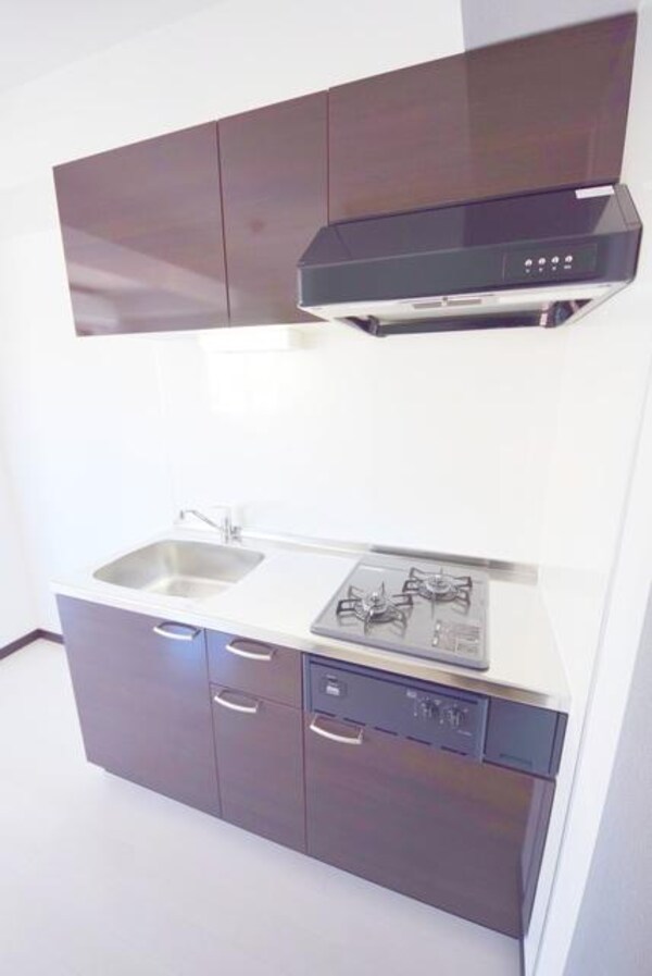 キッチン(2口コンロのシステムキッチン)