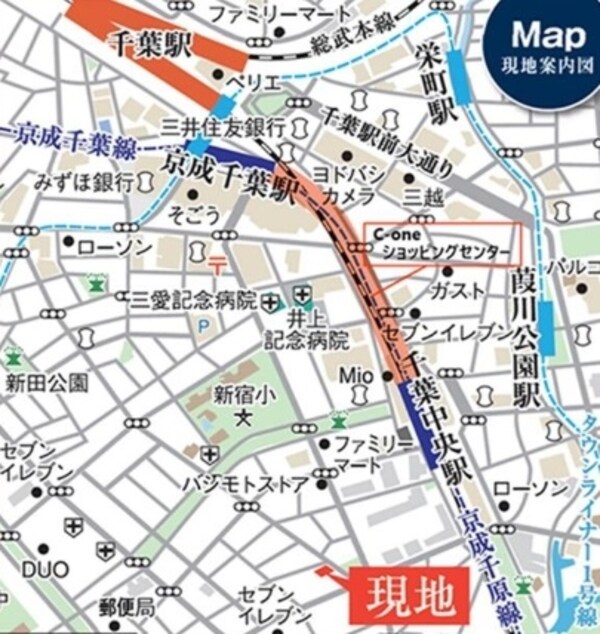 地図(ご来店お待ちしております！043-221-3600)