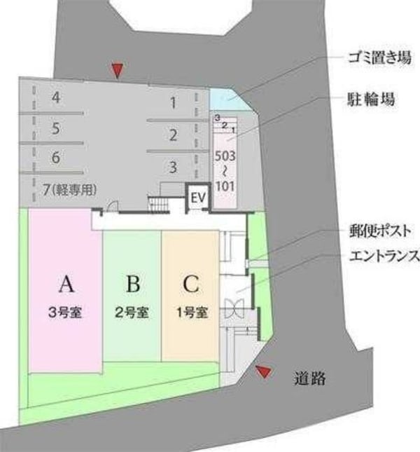 駐車場(★建物側面より★)