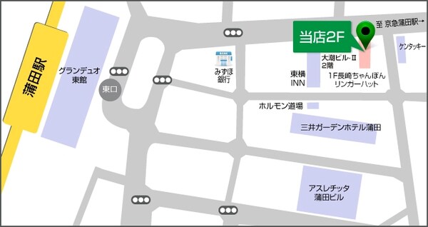 地図(JR「蒲田駅」東口徒歩２分！)