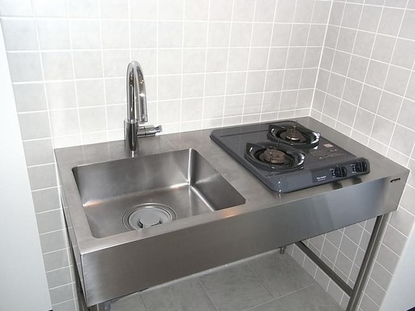 キッチン(２口ガスシステムＫ（お洒落なデザイン）)