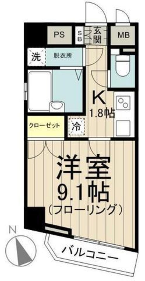 間取図(平面図)(上層階１２階の角部屋・日当たりも良好です)