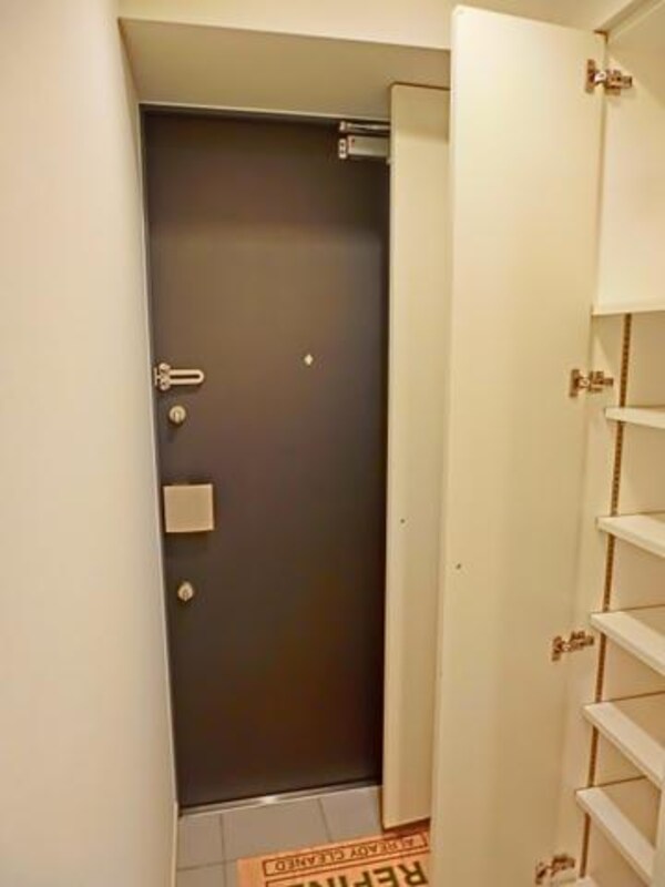 玄関(たくさん入るトール型シューズボックス)