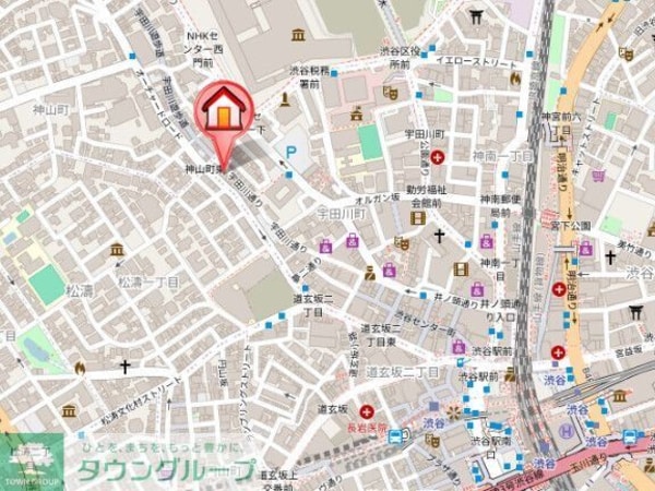 地図(お問合せは(株)タウンハウジング東京へ)