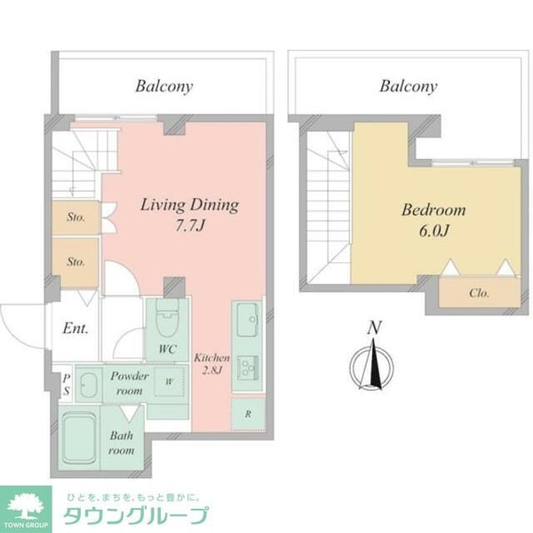 外観(タウンハウジング府中店迄)